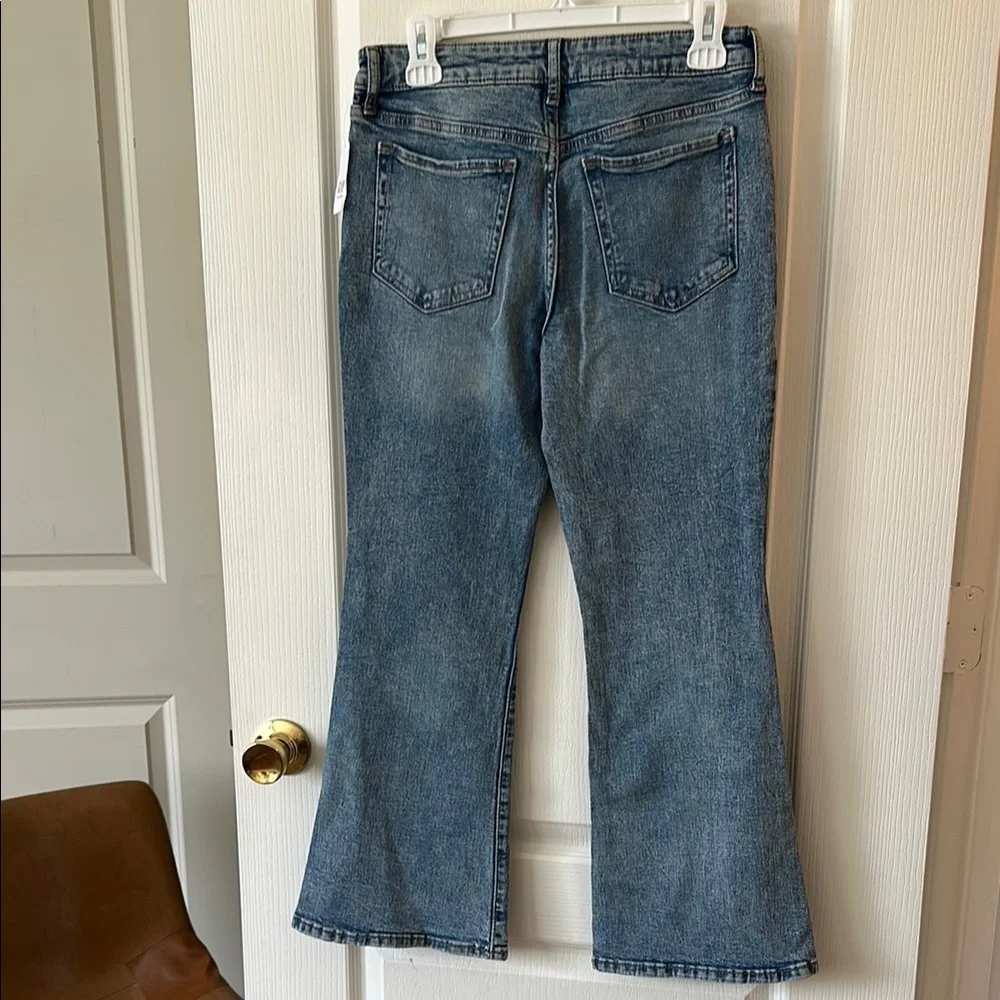GAP Blue Flare Jeans with Mid-Rise Fit